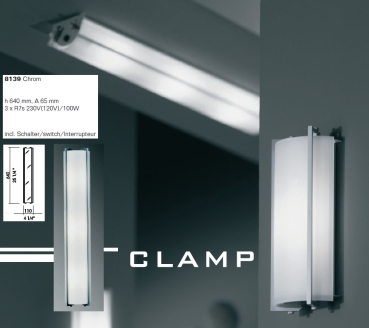 Neuhaus Design Wandleuchte CLAMP 640mm Chrom